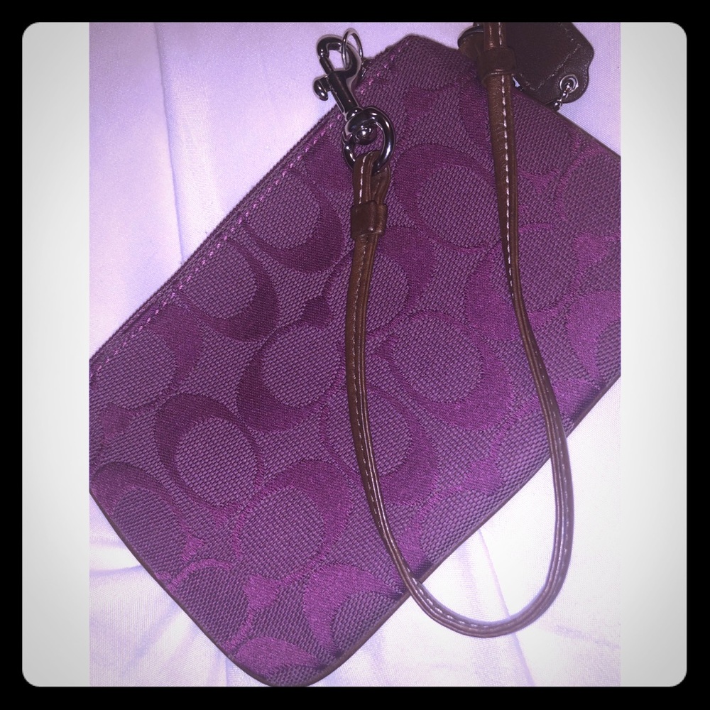 COACH signature wristlet